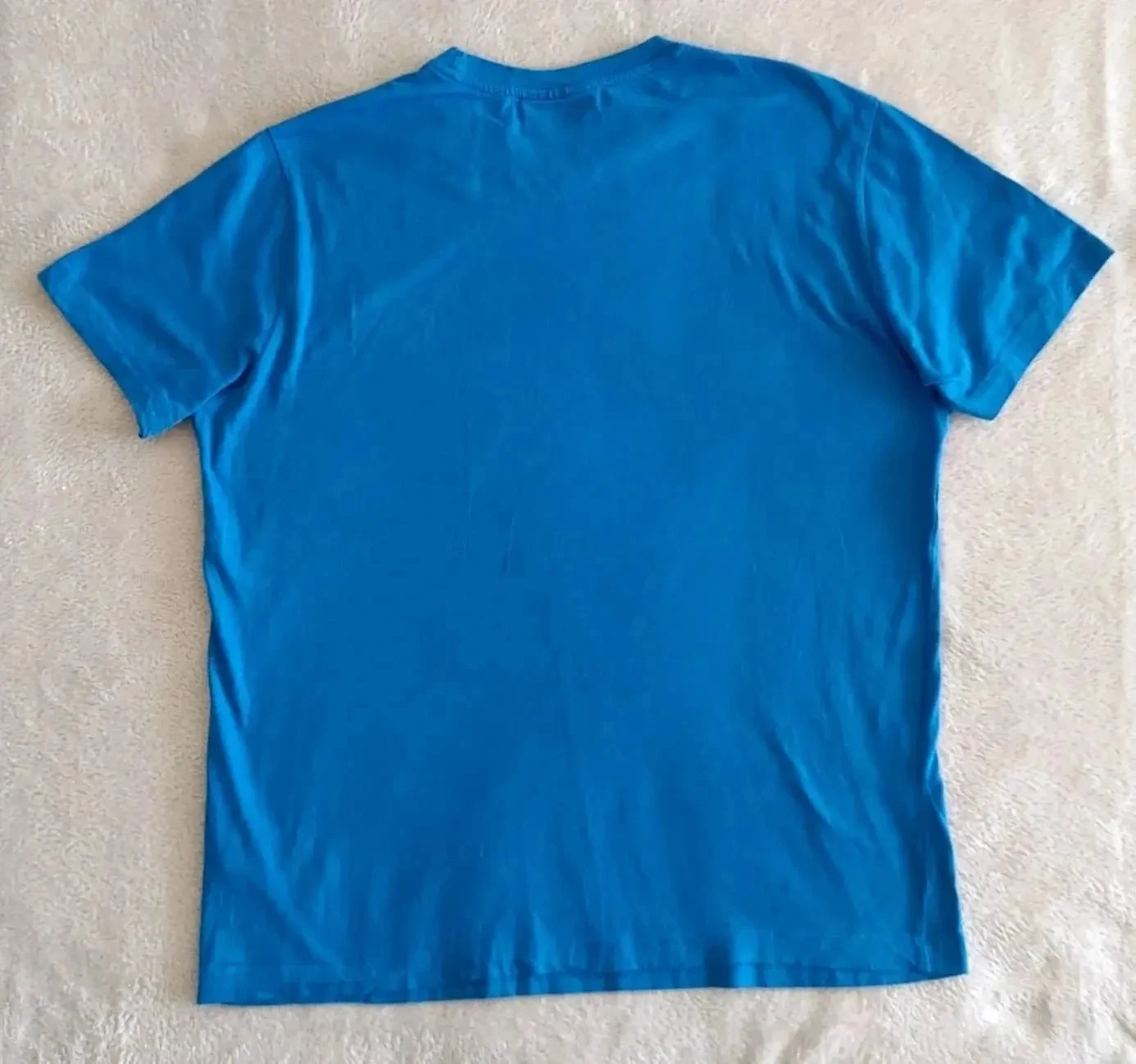 T-shirt Kappa Sport azul com estampa verde e logo branco tamanho M – photo 3